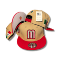 New Era 59Fifty Mexico World Baseball Classic Hat Tan, Red – Snapback Cap