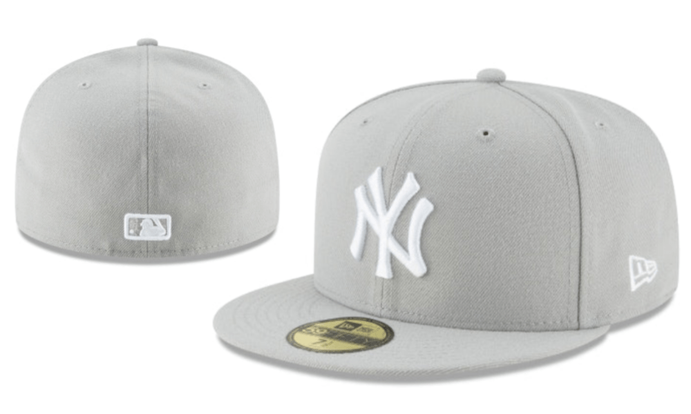 New York Yankees MLB Fitted Cap – Sleek Gray with White Logo