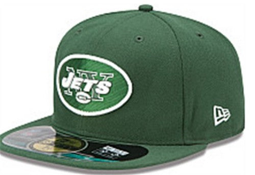 New York Jets Snapback Hat with Embroidered Team Logo – Green